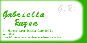 gabriella ruzsa business card